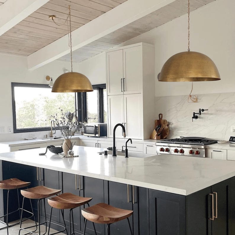 Brass Dome Pendant light