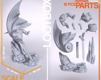 カエル 1/10スケールフィギュア - クロノ・トリガー | 未塗装