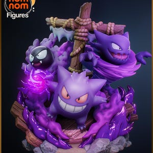 Chibi Ghost Gang Resin Diorama Model Kit - Pocket Monsters | NomNom Figures