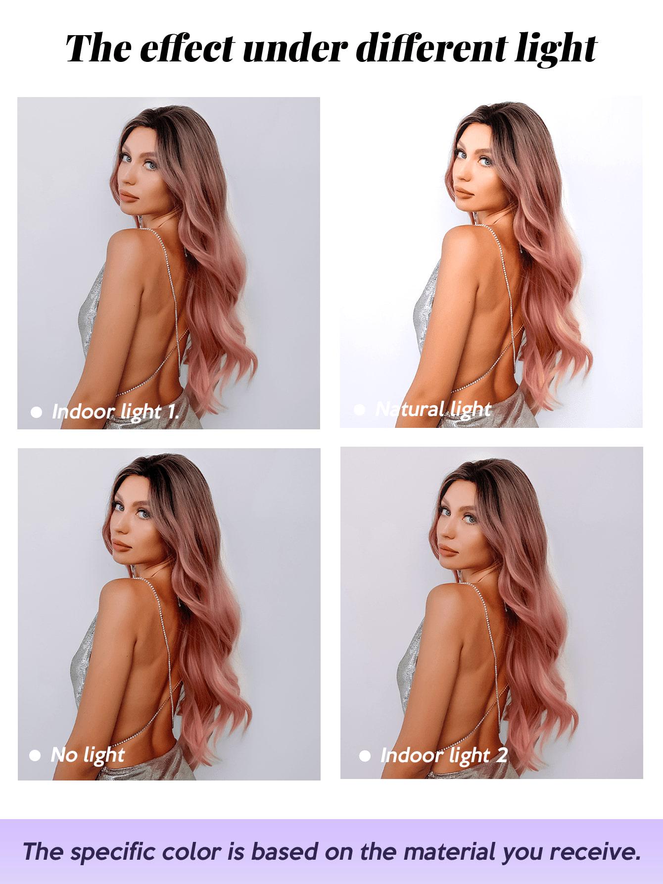 COPY - ✨NWT 26 Inch Butterfly Haircut Synthetic Wig ombré pink HEAR ME OUT… Butterfly Cut Wigs  main image 3