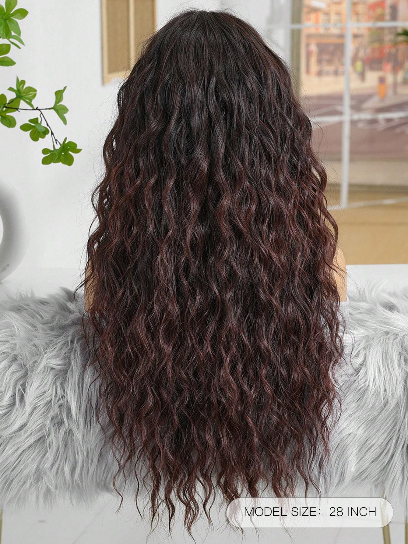 28 Inch Curly Brown Wigs, Brown Hair, Curly Hair, Woman Wigs 