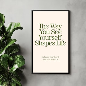 Framed Inspirational Quotes Poster, Motivational Office Artwork, Positive Affirmation Canvas, Leadership Decor