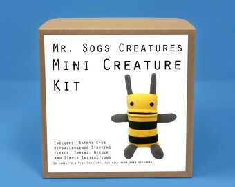 Mini Creature Plush Sewing Kit - Yellow Bee - Learn to Sew