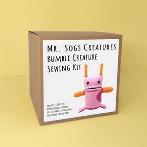 Bumble Creature Plush Sewing Kit - Pink - DIY | Learn to Sew
