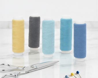 Harbor Skies Thread Set | 5‑Color Polyester Sewing Pack | 250 Yards Each