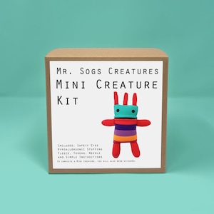 Mini Creature Plush Toy Sewing Kit - Turquoise
