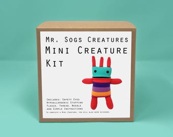 Mini Creature Plush Toy Sewing Kit - Turquoise
