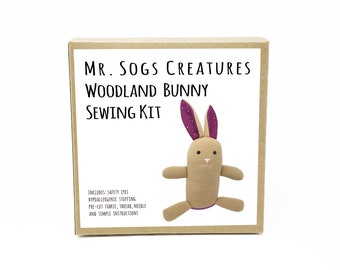 Woodland Bunny Plush Toy Sewing DIY Kit