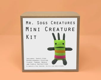 Mini Creature Plush Sewing Kit - Green - Learn to Sew