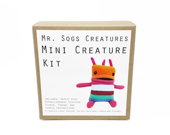 Mini Creature Plush Sewing Kit - Jaine Orange - Learn to Sew