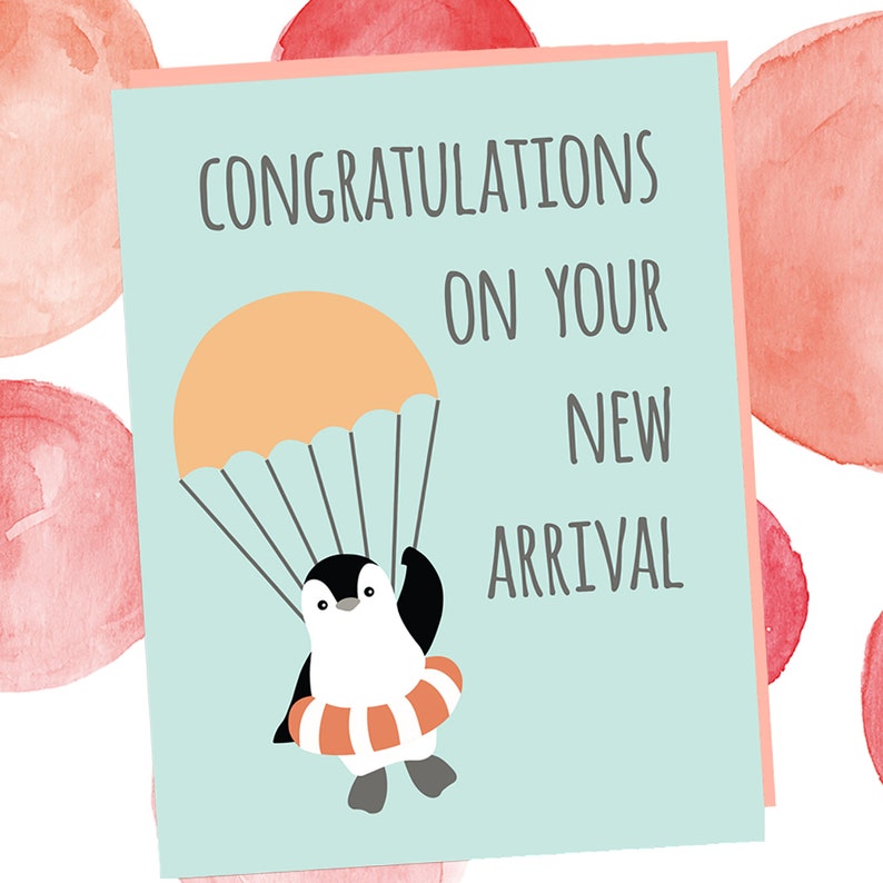 Congratulations on Your New Arrival Baby Card Blank Inside Etsy UK