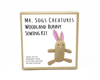 Woodland Bunny Plush Toy Sewing DIY Kit