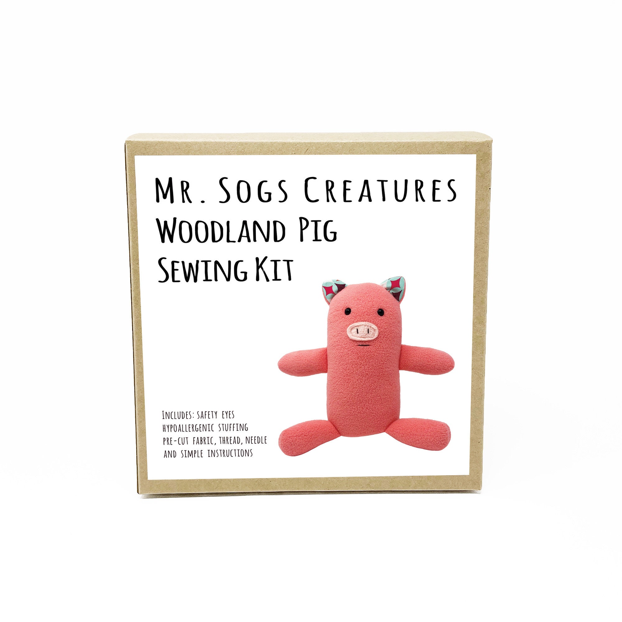 Polar Bear DIY Hand Sewing & Embroidery Kit Felt Stuffed Animal Kit 