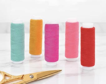 Fresh Blooms Thread Set | 5‑Color Polyester Sewing Pack | 250 Yards Each