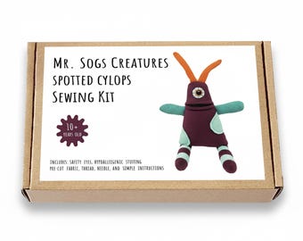 Spotted Cyclops Creature DIY Plush Sewing Kit