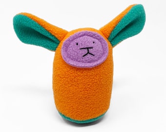 Plush Baby Rattle - Orange