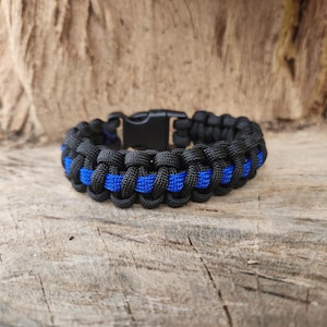 Police paracord bracelets/ thin blue line/ cop bracelets/gifts for cops/back the blue/cobra bracelet/