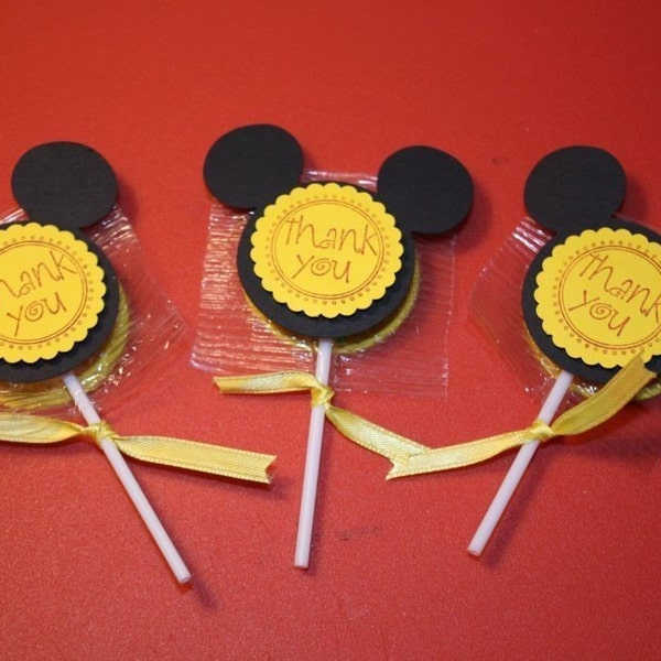 Mickey Mouse Lollipop party favors