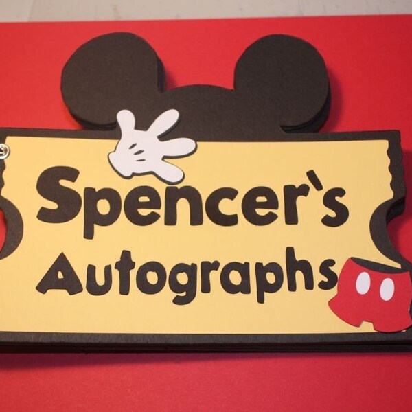 Disney Mickey Mouse autograph book