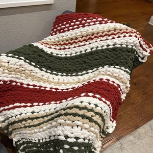 Chunky knit blanket