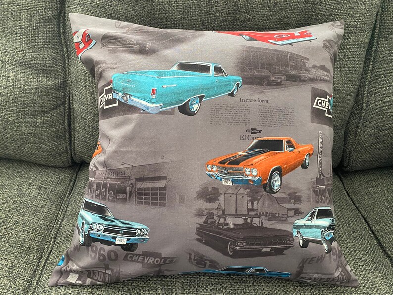 Classic Vintage Car Pillow Cover Etsy