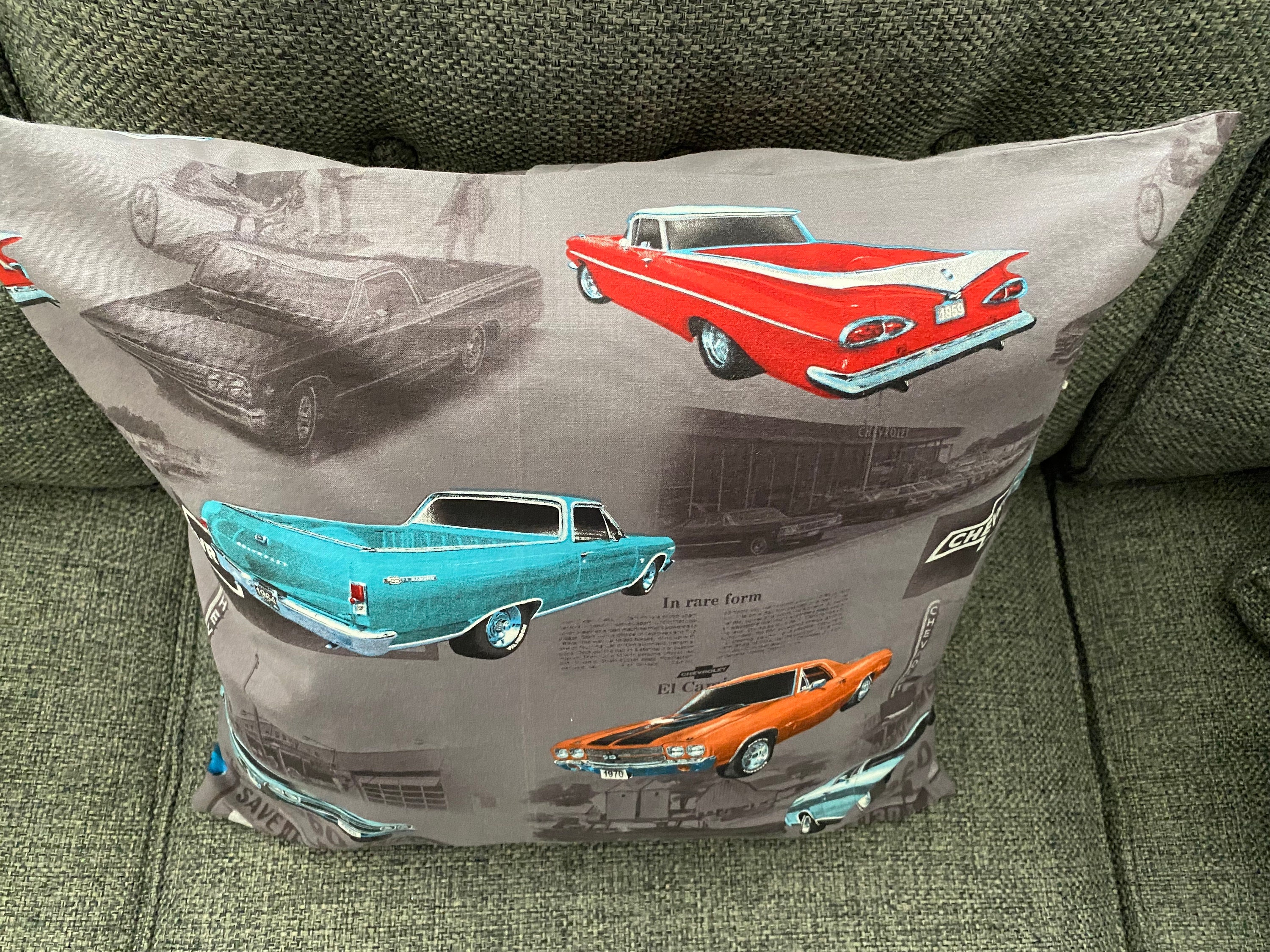 Classic Vintage Car Pillow Cover Etsy
