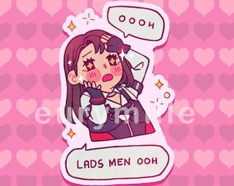 Oooh LADS Men Love and Deepspace Mood Vinyl Sticker // 3 inch