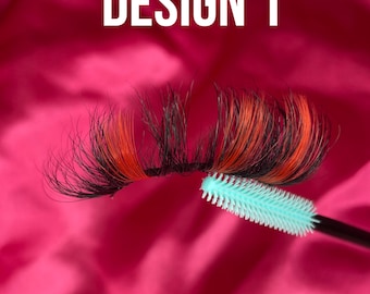 Colored Eyelashes Custom Lashes 25mm Eyelashes