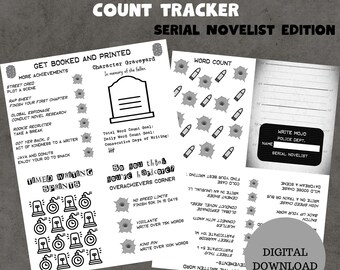 Writing Word Count Tracker- Instant Digital Download