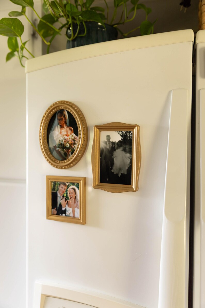 Marcos de fotos magnéticos, juego de 3 piezas para galería imagen 3