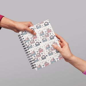 Letra de San Valentín dibujada a mano con patrón sin costuras / Diseño romántico ilustrado con amor