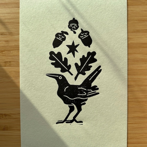 Forest Guardian | Handprinted | Original print
