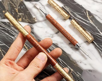 Rosewood Latte Art Pen,Vintage Coffee Art Tool,Custom Name Engraving,Ideal for Home,Coffee Shop/Bar Use,Great for Latte & Coffee Art Designs