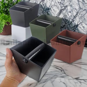 Modern Coffee Knock Box,  Knock Box,  Unique Gift for Coffee Lovers | Barista Knock Box ,Handmade  Espresso Knock Box,Grinds Storage