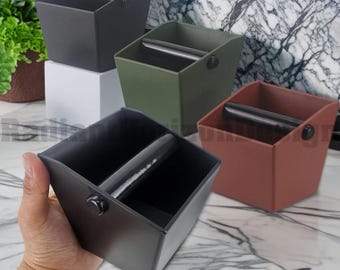 Modern Coffee Knock Box,  Knock Box,  Unique Gift for Coffee Lovers | Barista Knock Box ,Handmade  Espresso Knock Box,Grinds Storage