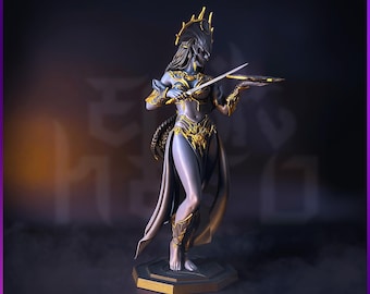 Estatua de Shar: Baldur's Gate 3 / Estatua de resina impresa en 3D, pintada a mano