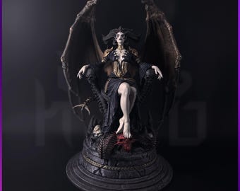 Lilith Statue: Diablo | 3D Printed Resin Statue, Hand-Painted