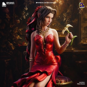 Final Fantasy Vii Aerith Red Dress - Etsy
