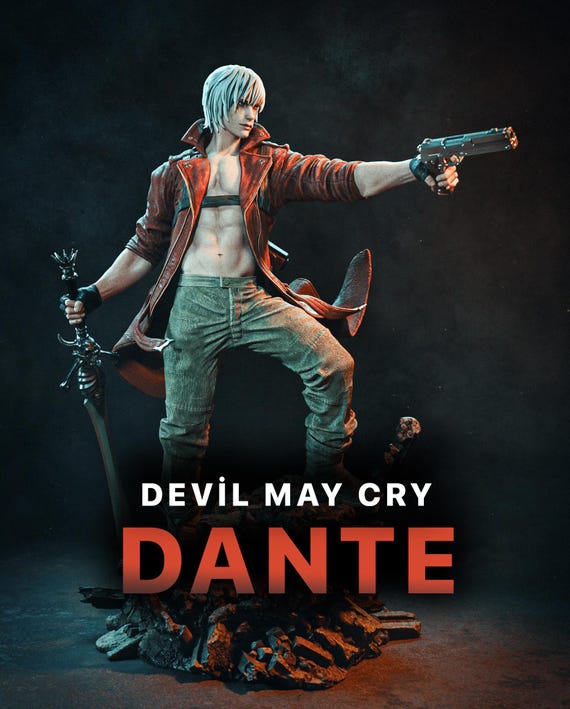 Dante Figure: Devil May Cry | 3D Printed Resin Statue, Hand