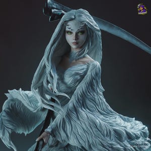 Crossbreed Priscilla Statue: Dark Souls | 3D Printed Resin Statue, Hand-Painted