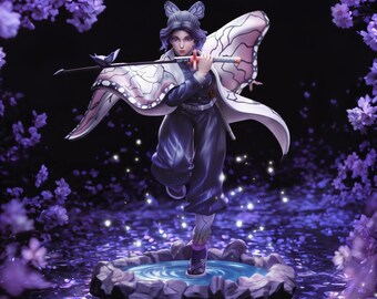 Shinobu Kocho Figure: Demon Slayer | 3D Printed Resin Statue, Hand-Painted