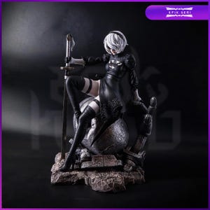 2B - NIER AUTOMATA Figure | 14K 3d printed Model | Full Painted |  Handmade Gift | Nier Statue |