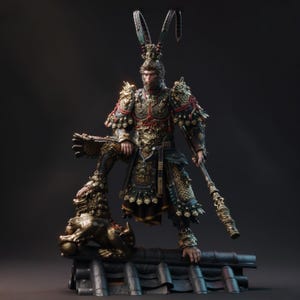 Black Myth Wukong - Destined One Figure | 14K 3d printed Model | Full Painted | Handmade Gift | BMW Statue |