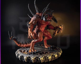 Lord of Terror Statue: Diablo | 3D Printed Resin Statue, Hand-Painted