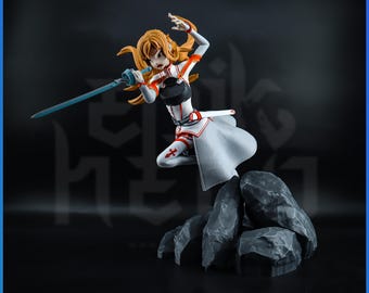 Sword Art Online Asuna Figure: 14K 3D Printed, Hand-Painted SAO Statue