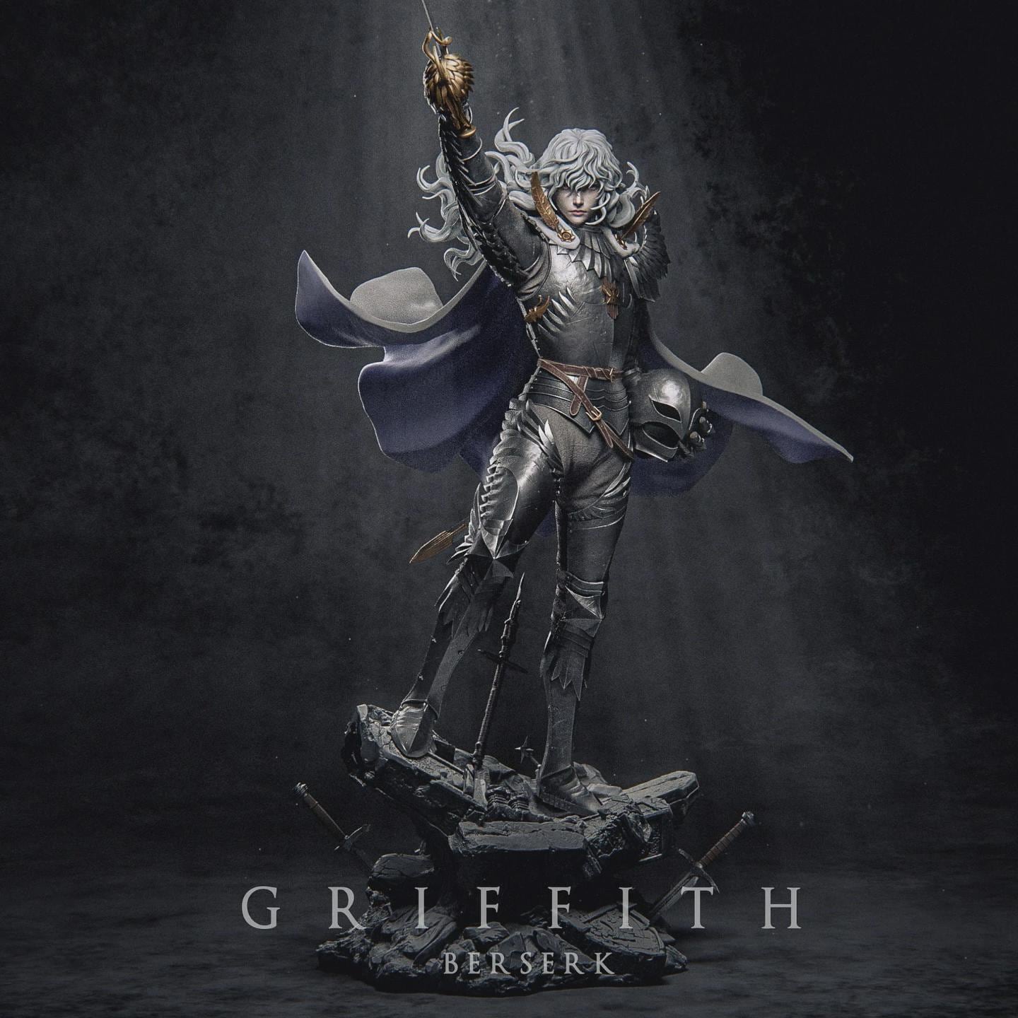 Griffith Figure: Berserk | 3D Printed Resin Statue, Hand-painted