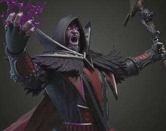 Mediumfigur: World of Warcraft | 3D-tryckt resinstaty, handmålad