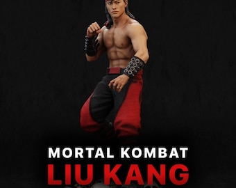 Figura de Liu Kang: Mortal Kombat / Estatua de resina impresa en 3D, pintada a mano