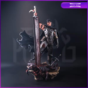 Berserk - Guts Figure | 14K 3d printed Model | Full Painted | Handmade Gift | BERSERK Statue |