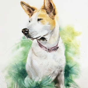 Custom Watercolor Pet Portrait: Hand-Painted Dog or Cat Memorial